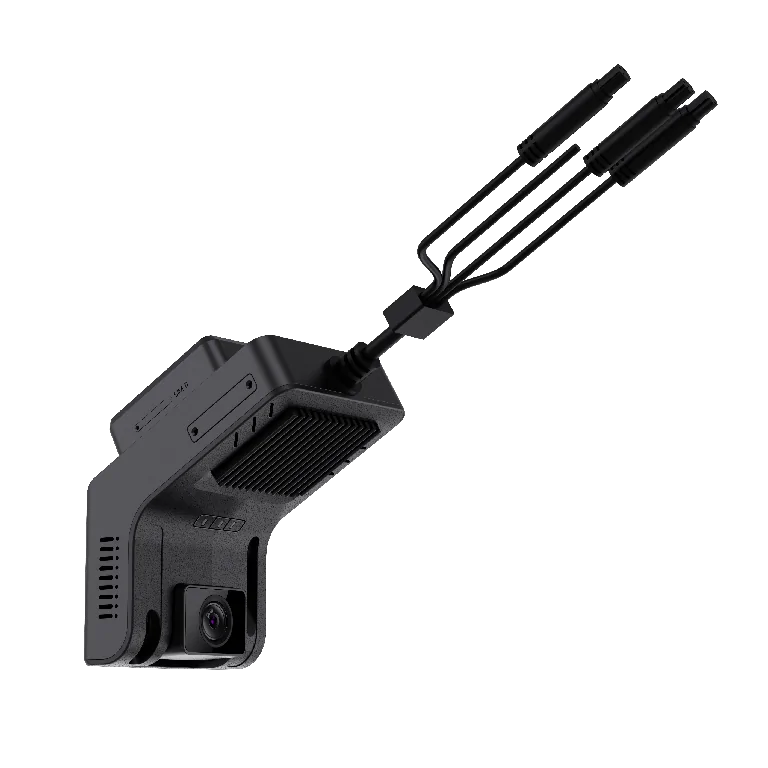 GD14 main unit seen from the side with cooling fins and cable harness